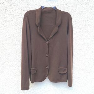 Vintage knit brown cardigan